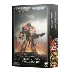 Release Date 10/17/2026
<p><strong>Warhammer 40,000: Adeptus Custodes – Telemon Heavy Dreadnought</strong> brings one of the Emperor’s most formidable war machines to the battlefield. This highly customizable multipart plastic kit builds 1 Telemon Heavy Dreadnought with multiple weapon options, including an Iliastus Accelerator Culverin, Adrathic Desolator, or Arachnus Storm Cannon.</p>
<p>Ideal for Adeptus Custodes armies in Warhammer 40,000 and Legio Custodes forces in The Horus Heresy, the kit includes