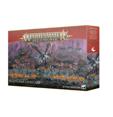 Release Date 2/21
This boxed set builds 39 multipart plastic Disciples of Tzeentch miniatures:
– 1x Kairos Fateweaver (can alternatively be built as a Lord of Change)
– 3x Screamers of Tzeentch
– 3x Flamers of Tzeentch
– 1x Exalted Flamer of Tzeentch
– 1x Herald of Tzeentch on Burning Chariot
– 10x Brimstone Horrors
– 10x Blue Horrors
– 10x Pink Horrors
This kit comprises 328 plastic components, 1x Citadel 120mm by 92mm Oval Base, 1x Citadel 75mm by 41.5mm Oval Base, 1x Citadel 100mm Round Base, 14x Citadel