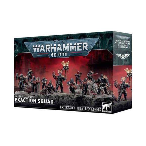 Release Date 8/8/2026
This multipart plastic kit builds a squad of 10 Adeptus Arbites and 1 Cyber-mastiff. Contents:
– 203 plastic components
– 10 Citadel 28.5mm Round Bases
– 2 Citadel 25mm Round Bases
– 1 construction guide
– 1 Adeptus Arbites Transfer Sheet
The Adeptus Arbites Transfer Sheet features 297 high-quality waterslide transfers. These include icons, numbers, and markings to decorate your miniatures.
These miniatures require assembly and are supplied unpainted. We recommend:
– Citadel Tools: S