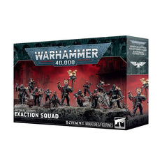 Release Date 8/8/2026
This multipart plastic kit builds a squad of 10 Adeptus Arbites and 1 Cyber-mastiff. Contents:
– 203 plastic components
– 10 Citadel 28.5mm Round Bases
– 2 Citadel 25mm Round Bases
– 1 construction guide
– 1 Adeptus Arbites Transfer Sheet
The Adeptus Arbites Transfer Sheet features 297 high-quality waterslide transfers. These include icons, numbers, and markings to decorate your miniatures.
These miniatures require assembly and are supplied unpainted. We recommend:
– Citadel Tools: S