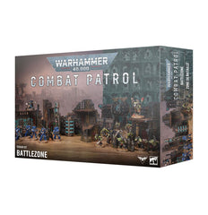 Release Date 8/8/2026
This boxed set gives you a full game board, card terrain footprints, and 15 pieces of modular push-fit Battlefield Armageddon terrain pieces.
This box contains:
– 2 fold-out card game boards, each measuring 762mm by 559mm
– 16 full-colour double-sided card Terrain Objective Markers to mark the footprints of buildings
– 4 Large Manufactorum Ruins
– 4 Small Manufactorum Ruins
– 1 Shock Array
– 1 Capacitor Stack
– 2 Rockcrete Barricades
– 1 Generator Shrine
– 2 Galvanic Pylons
The Terrain