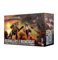 Release Date 9/26/2026
Brawlers of Behemat is a stand-alone Warhammer boxed game featuring two massive Mega-Gargants battling through the ruins of Embergard. The set includes everything needed to play, making it a great option for both new players and existing Sons of Behemat collectors.
Each Mega-Gargant can be built as a Warstomper, Kraken-eater, or Gatebreaker, allowing you to create matching or different builds.
Includes: 2 Mega-Gargants, 2 Embergard terrain pieces, 24-page rulebook, 3 dashboards, 42