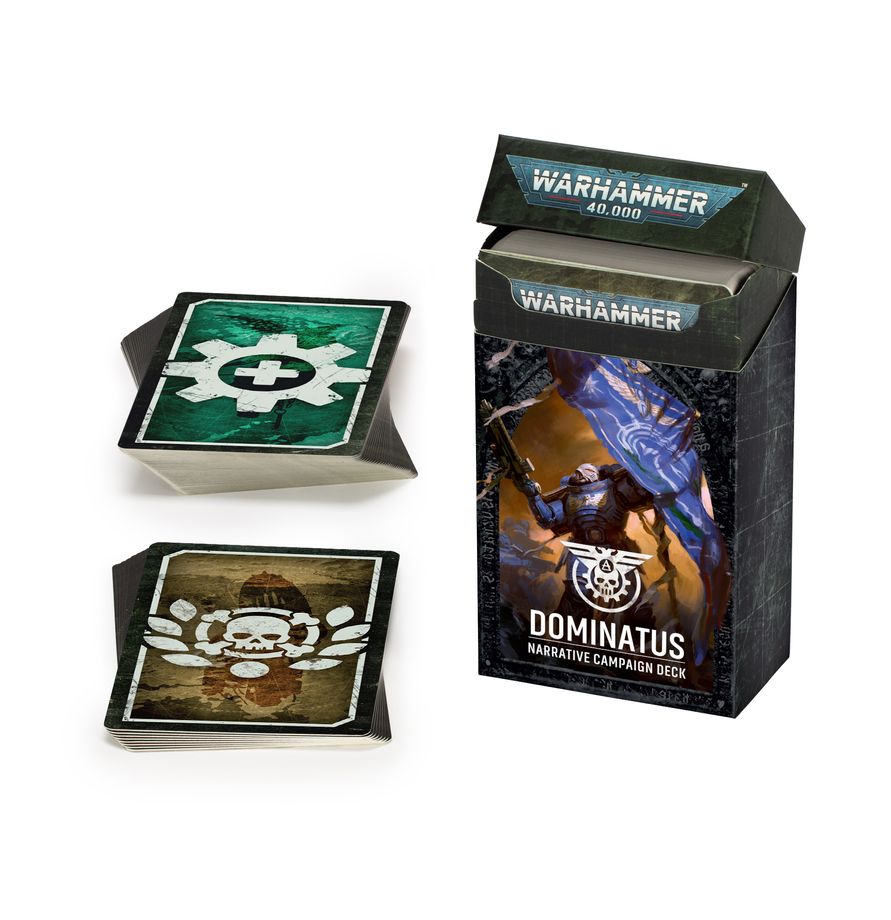 This deck contains 89 cards:
– 27 Agenda cards
– 9 Agenda Achieved cards
– 9 Briefing cards
– 9 Location cards
– 35 Upgrade cards
A 12-page reference booklet is included to help you get started. You will need a Chapter Approved 2026-27: Mission Deck to use the contents of this set. The core rules can be downloaded for free on the Warhammer 40,000 App.