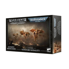 Release Date 10/17/2026
<p><strong>Warhammer: Adeptus Custodes – Venatari Sodality</strong> adds elite airborne warriors to your Legio Custodes or Adeptus Custodes army. Equipped with Custodian jump harnesses, these swift fighters excel at striking isolated targets and can be armed with Kinetic Destroyers and Tarsus Bucklers or deadly Verutum Lances.</p>
<p>This multipart plastic kit builds 6 Venatari with extensive customization options, including alternate heads, shoulder pads, jump harnesses, weapons, a