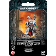 This multi-part plastic kit contains the components necessary to assemble a Primaris Apothecary.