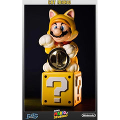 This statue has no edition number, and was a replacement and is in NEW and UNOPENED condition. 
In Super Mario 3D World, Mario can transform into the cute and furry Cat Mario by grabbing one of the Lucky Bell or Super Bell Power Ups. He gets a host of new skills, from the ability to scamper up walls with his claws to a speed boost as he runs along on all fours.
First 4 Figures is happy to power-up our Super Mario collection with the adorable Cat Mario. Clutching a shiny, golden Coin in one paw and with th