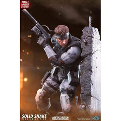 This statue has no edition number, and was a replacement and is in new and unopened condition.
Metal Gear Solid - Solid Snake Statue REGULAR edition comes with the following:-
Metal Gear Solid - Solid Snake statue
Highly detailed base capturing an action scene based from the Metal Gear Solid series
TWO head sculpts (Normal and Alternative version)
Size:
Statue including base:
Height - 17.5 inches (44cm)
Width - 15 inches (38cm)
Depth - 9.5 inches (24cm)