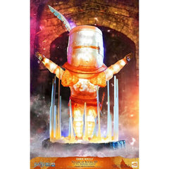 First 4 Figures is proud to present the highly anticipated Dark Souls - Solaire of Astora SD 9" PVC Painted statue.
Solaire of Astora, a jolly knight, is a Warrior of Sunlight who purposefully became Undead so he could visit Lordran in his quest to find his own sun. Solaire is a skilled warrior who doesn't rely on special powers to win. He provides assistance to the player and engages in jolly cooperation. For successful co-op fights he rewards the player with Sunlight Medals because of his membership in t