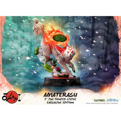 This statue has no edition number, and was a replacement and is in new and unopened condition. Collectible figure by First 4 Figure – F4F 9" Okami Amaterasu pvc Statue