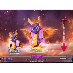 First 4 Figures is proud to introduce their latest resin collectible, Spyro™ Bust. This statue is part of the all-new Spyro™ Busts lineup and will be the inaugural piece to kick things off.
This statue's concept is inspired by the cover art on the physical copies of Spyro™ Reignited Trilogy. The base design is from the stone buildings found in the Haunted Towers realm in the first Spyro™ game, which is considered to be one of the hardest realms not only in the Dream Weavers Homeworld but in all of Spyro™ R