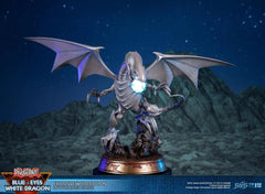 This statue is a replacement and, as such, has no production number or card of authenticity.
First 4 Figures is proud to introduce their latest PVC statue collectible, Blue-Eyes White Dragon! This is the first statue to release in the all-new Yu-Gi-Oh! PVC lineup.
This legendary dragon is a powerful engine of destruction. Virtually invincible, very few have faced this awesome creature and lived to tell the tale.— Blue-Eyes White Dragon Yu-Gi-Oh! Trading Card Game