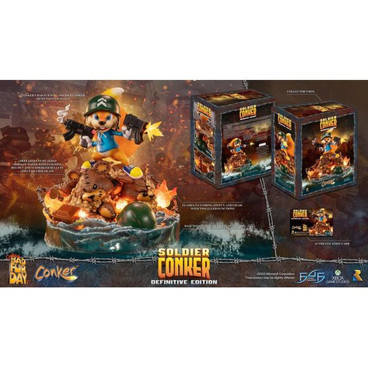 First 4 Figures Conker's Bad Fur Day Soldier Conker Definitive Edition 16" Resin Statue