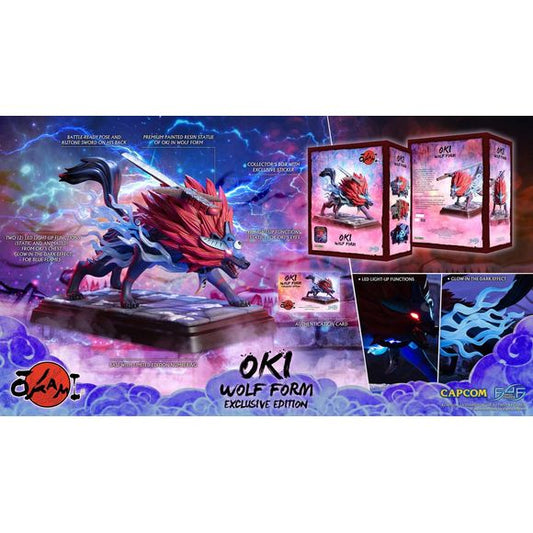 First 4 Figures Okami Oki Wolf Form Exclusive Edition Resin 14" Statue