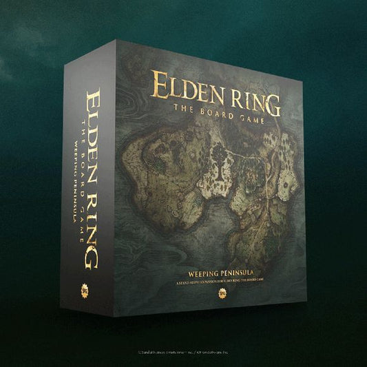 Inspired by the award-winning video game, Elden Ring: Weeping Peninsula is a standalone co-operative board game in which 1-4 players explore a vast world of ancient treasures, forgotten secrets, and deadly adversaries.
Weeping Peninsula puts players in the role of a Tarnished, recently returned to the Lands Between. Teams of up to four players must strategize to survive deadly combat, explore the grim landscape for treasure, and face off in a climactic clash against the nightmarish Leonine Misbegotten.
Th
