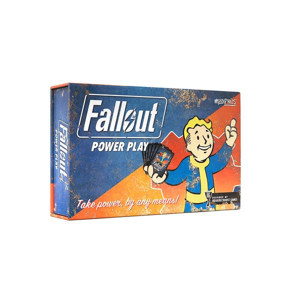 Take power, by any means!
In the wasteland, there is only one rule. That those with power, make the rules.
In Fallout: Power Play, compete against your friends to determine who is the ruling power in the wastes; forge alliances, complete quests, assassinate agents and use every dirty trick in the book to ensure that when the sun rises, it does so on a wasteland you control.
Fallout: Power Play is a competitive card game for 2-4 players where guile, force and raw luck will play on your side to ensure victo