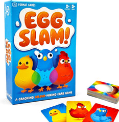 Egg Slam - the hugely popular fast paced and fun family game. Think snap with clever twists! This game is for all ages, and can be played anywhere, anytime. Eggcellent!
INSTANT FUN - Easy to Learn, Think Snap With Clever Twists
EDUCATIONAL - Teach your children how mixing primary colours make the colours of the rainbow
FOR 3 YEARS AND UP - For children and adults to play together
BRAND NEW CONCEPT - A clever way of reinventing an classic formula