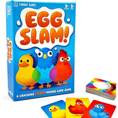 Egg Slam - the hugely popular fast paced and fun family game. Think snap with clever twists! This game is for all ages, and can be played anywhere, anytime. Eggcellent!
INSTANT FUN - Easy to Learn, Think Snap With Clever Twists
EDUCATIONAL - Teach your children how mixing primary colours make the colours of the rainbow
FOR 3 YEARS AND UP - For children and adults to play together
BRAND NEW CONCEPT - A clever way of reinventing an classic formula