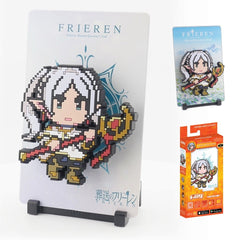 A legendary Great Mage said to have slain more demons than anyone in history.
FiGGYZ are Pop Magnet Collectibles - pixel-art characters that snap magnetically onto display-ready backdrops.
Each one features:
A reversible metal display
Side A: Themed background related to the character
Side B: Classic Background, typically of the franchise
A magnetized figure raised off the surface using MagMounts™ for a 3D pop out feeling
Comes with a display base for shelves and a magnetic sticker for mounting on any ve