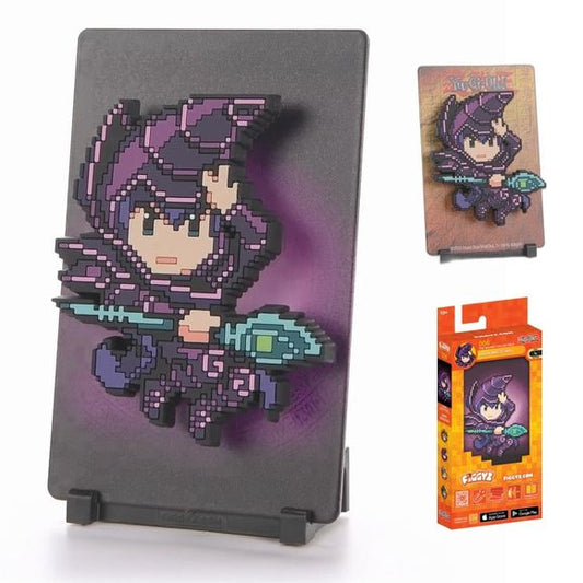 This magician casts powerful spells over his enemies, and has a strong connection to Pharaoh in ancient Egypt.
FiGGYZ are Pop Magnet Collectibles - pixel-art characters that snap magnetically onto display-ready backdrops.
Each one features:
A reversible metal display
Side A: Themed background related to the character
Side B: Classic Background, typically of the franchise
A magnetized figure raised off the surface using MagMounts™ for a 3D pop out feeling
Comes with a display base for shelves and a magnet