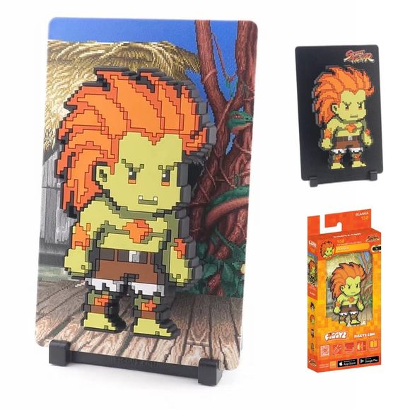 A wild and feral fighter with electric abilities and a strong connection to nature.
FiGGYZ are Pop Magnet Collectibles - pixel-art characters that snap magnetically onto display-ready backdrops.
Each one features:
A reversible metal display
Side A: Themed background related to the character
Side B: Classic Background, typically of the franchise
A magnetized figure raised off the surface using MagMounts™ for a 3D pop out feeling
Comes with a display base for shelves and a magnetic sticker for mounting on