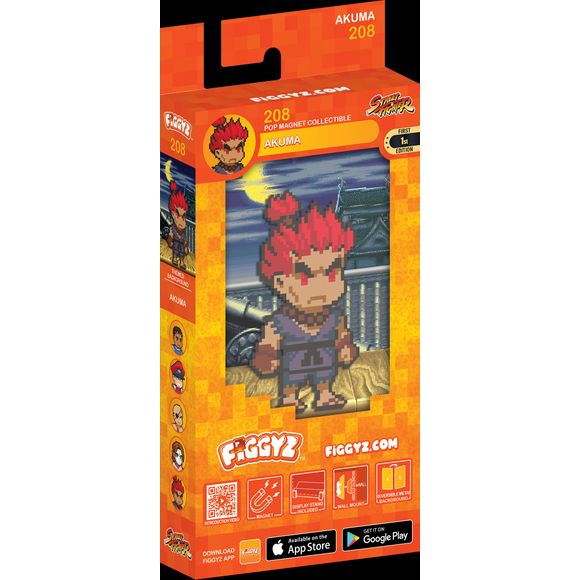 A demon of combat that has welcomed the Satsui no Hado into his being in his quest to become the ultimate master of the fist.
FiGGYZ are Pop Magnet Collectibles - pixel-art characters that snap magnetically onto display-ready backdrops.
Each one features:
A reversible metal display
Side A: Themed background related to the character
Side B: Classic Background, typically of the franchise
A magnetized figure raised off the surface using MagMounts™ for a 3D pop out feeling
Comes with a display base for shelv