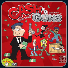 The big heist may have been a success, but it all goes wrong when every crook wants a bigger cut. With this much money on the table, bullets speak louder than words! In Cash 'n Guns, players will point foam pistols at each other and try to intimidate their opponents into letting them have the largest share. The bravest crooks enjoy the most money - but only if they live long enough to spend it!