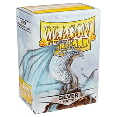 Clear front & Matte Silver back. The striking prowess of swords.
Matte sleeves are our popular line of textured Dragon Shield with superior handling. A perfect mix of durability and shuffle-ability.
100 sleeves per box.
For cards measuring up to 63×88 mm (2½”x3½”).
PVC-free polypropylene sleeves, no acid. Archival safe.
120 μ quality thickness.
Sturdy cardboard box fits 75+ cards including sleeves.