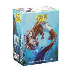 Cuteness runs deep with the Cinderfin Brushed Art Sleeves. This fish-dragon is the perfect guardian for your water or blue-themed deck, both protecting it and giving it a cuteness boost.
Dragon Shield Standard Art Sleeves are printed directly on the sleeve and do not peel or split. Brushed Art Sleeves have a lightly textured back giving them a silky smooth shuffle feel. No white borders, full art or colored frames.
The sturdy cardboard box fits 75+ single sleeved cards or 65+ double sleeved cards measuring