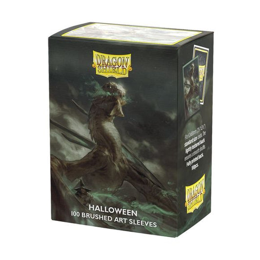 Strike terror into the heart of your opponents with the Halloween 2026 Brushed Art Sleeves. With this ghostly dragon at your side, your opponents' demise is inevitable. Dragon Shield Brushed Art sleeves feature a lightly textured back and provide a steady shuffle-feel as you face off against your opponents. And of course, just like a soul-devouring ghost dragon, a Dragon Shield Art Sleeve is no push-over: The artwork is printed directly onto the sleeve, meaning the artwork is as high-quality, durable and pe