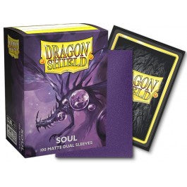 100 Dragon Shield Dual Matte Sleeves to protect standard format trading cards.
These cases feature a clear front and a plain textured matte back. The sleeves are completely opaque and offer an elegant background for black edged cards with the black interior.
These card sleeves are suitable for trading cards up to a size of 63 x 88 mm.
