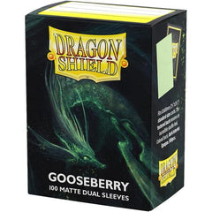 Dragon Shield Standard Matte Dual sleeves have a clear front and a textured matte back. They are fully opaque, with a black interior, which makes for an elegant backdrop for black bordered cards.
The sturdy cardboard box fits 75+ single sleeved cards or 65+ double sleeved cards measuring up to 63 x 88 mm (2.5 x 3.5"), for games like MTG, Pokemon, Flesh and Blood, and Lorcana! Every box has a label at the top of the box for personalization.