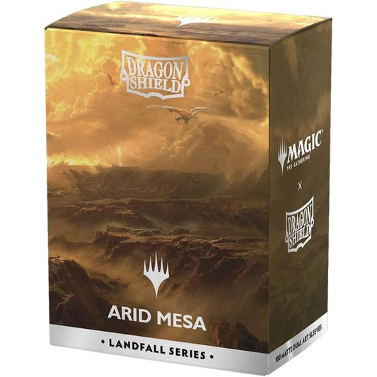 The fetch lands are among the most iconic Magic: The Gathering cards ever made.
Now, as part of the Landfall Series, you can get the jaw-dropping showcase version of Scalding Tarn - with dragons! - as Dragon Shield Matte Dual Art Sleeves.
The Landfall Series celebrates lands, the gorgeous vistas that serve as the very foundation of Magic: The Gathering. Without lands, no powerful spells would be cast and mighty creatures could not be summoned.
The Landfall Series lets you draw the power to protect your card