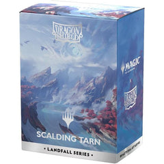 The fetch lands are among the most iconic Magic: The Gathering cards ever made.
Now, as part of the Landfall Series, you can get the jaw-dropping showcase version of Scalding Tarn - with dragons! - as Dragon Shield Matte Dual Art Sleeves.
The Landfall Series celebrates lands, the gorgeous vistas that serve as the very foundation of Magic: The Gathering. Without lands, no powerful spells would be cast and mighty creatures could not be summoned.
The Landfall Series lets you draw the power to protect your card