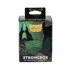 Functional, compact, and tough enough to withstand a dragon's fangs. Strongbox holds 100+ double-sleeved cards and provides powerful protection to your precious deck. Our dragons forged this no-nonsense deck box to suit TCG players' needs exactly. The vacuum seal uses a powerful magic known as "physics" to keep the box securely closed, yet easily accessible. The lid has room to show off your commander, leader or another notable card, so you can tell decks apart at a glance. Finally, storing multiple boxes i
