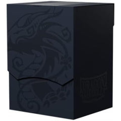 A rich and noble tone of blue, with subtle dragon embossing and black interior. The Deck Shell is an elegant and compact deck box you can trust to keep your cards safe and secure. The lid sits securely while closed and can be set underneath the Deck Shell for a minimal footprint. The deep cutout provides easy access to your cards. Each Deck Shell comes with a divider and has a writing field for personalization and organization. The Deck Shell will fit: 100 single sleeved cards 80 double sleeved cards or 79