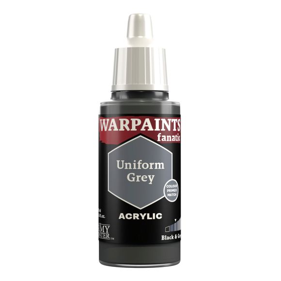 Warpaints Fanatic paints are an easy to use, high-quality acrylic paint with unsurpassed coverage and intense pigmentation. It is set in a premium resin base with proprietary stabilizers, making it possible to thin it down to extreme levels while retaining pigment dispersion.
Each paint is part of a Flexible Colour Triad System: a segment, or family, of paint colours that are made using the same root colour. Inside each Flexible Colour Triad are six colours that range from dark to light with a consistent hu