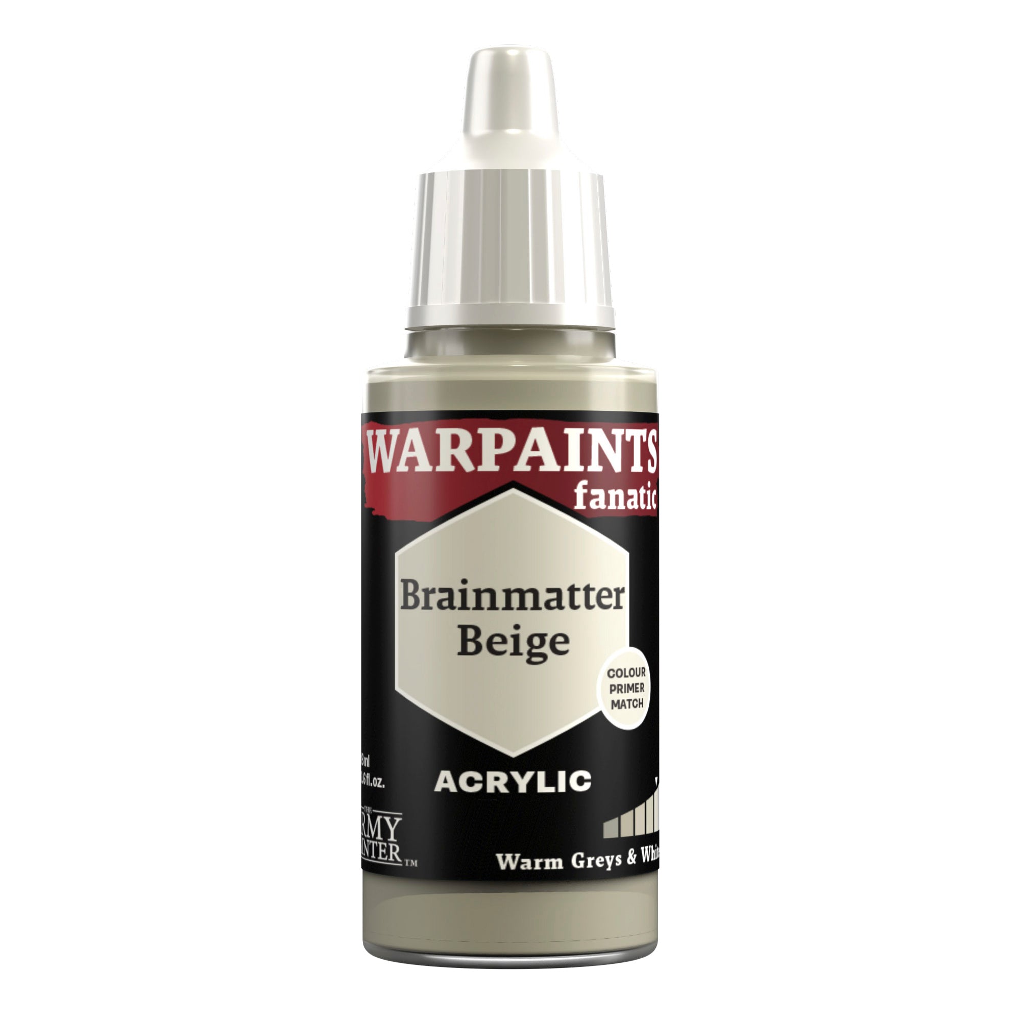Warpaints Fanatic paints are an easy to use, high-quality acrylic paint with unsurpassed coverage and intense pigmentation. It is set in a premium resin base with proprietary stabilizers, making it possible to thin it down to extreme levels while retaining pigment dispersion.
Each paint is part of a Flexible Colour Triad System: a segment, or family, of paint colours that are made using the same root colour. Inside each Flexible Colour Triad are six colours that range from dark to light with a consistent hu