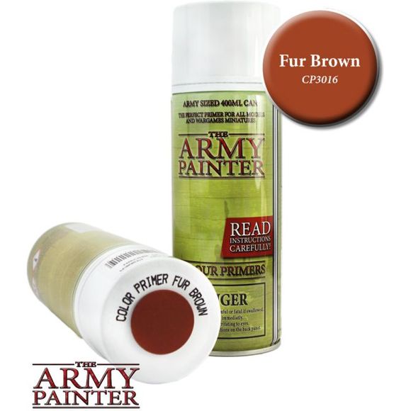 Using The Army Painter Color Primer Sprays can save you loads of time. Don’t paint on your dominant color using a brush - spray it on instead! Ordinary primers are specifically designed to go under the paint and regular color sprays are intended to cover a primer coat. The Army Painter Color Primers are both primers and paints!
Ground shipping in Continental US only