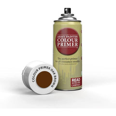 Oak Brown is a rich, dark brown that works specifically for earthen forces of fur and wood. Dryads, tree spirits and beastmen alike will benefit from this basecoat. Oak Brown is also a popular choice for plastic and resin terrain pieces. Saves time painting - Prime your model with your chosen base color Precision nozzle and fast drying acrylic primer = Perfect coverage! 24 Colours, with a 100% matching Warpaint Leaves every detail on the miniature in excellent condition.