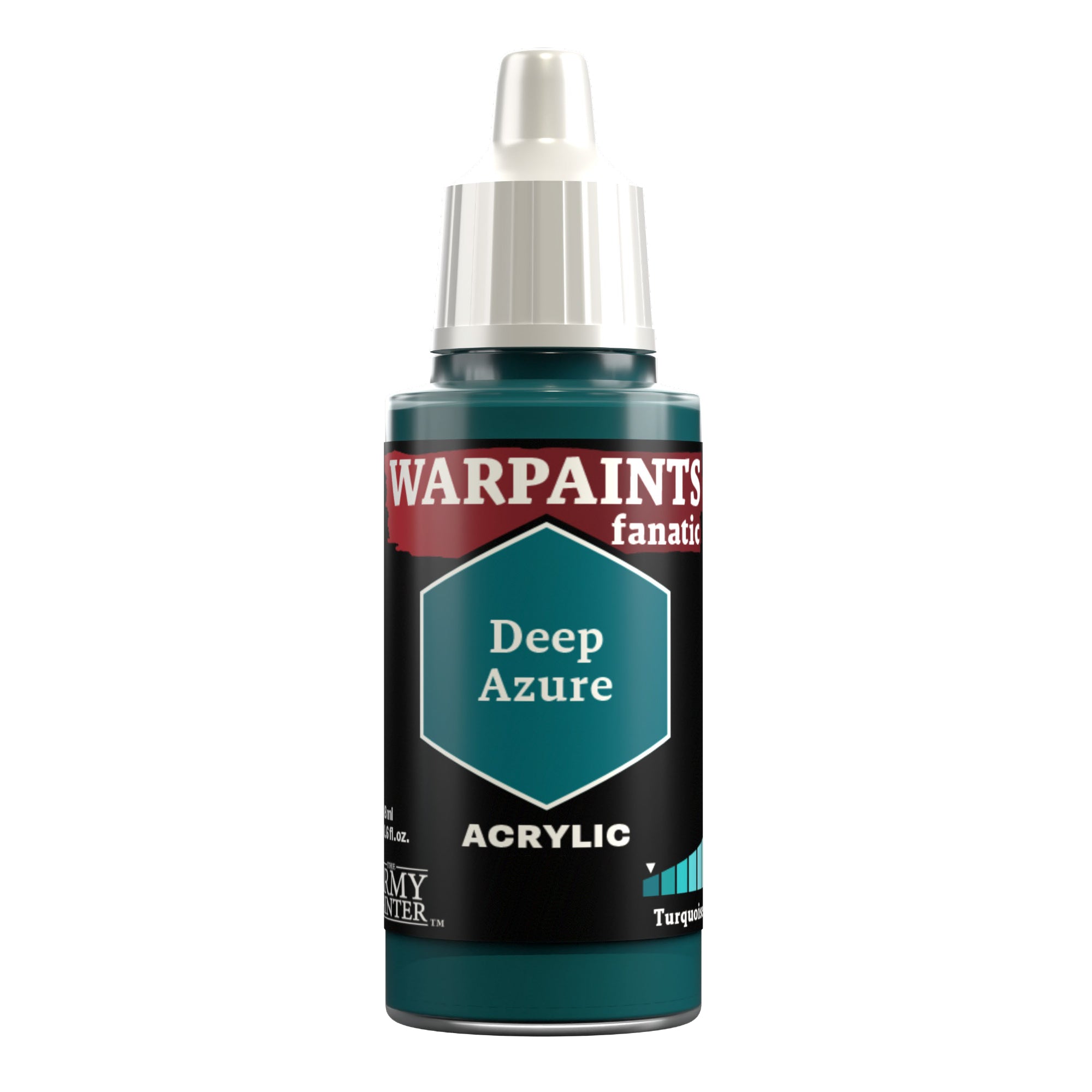 Warpaints Fanatic paints are an easy to use, high-quality acrylic paint with unsurpassed coverage and intense pigmentation. It is set in a premium resin base with proprietary stabilizers, making it possible to thin it down to extreme levels while retaining pigment dispersion.
Each paint is part of a Flexible Colour Triad System: a segment, or family, of paint colours that are made using the same root colour. Inside each Flexible Colour Triad are six colours that range from dark to light with a consistent hu