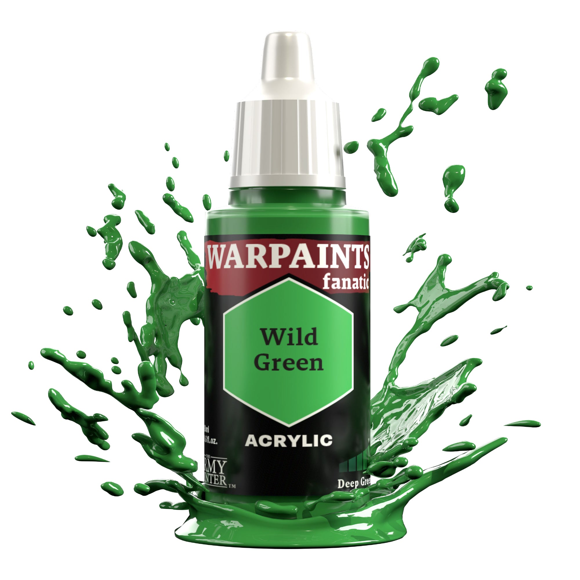 Warpaints Fanatic paints are an easy to use, high-quality acrylic paint with unsurpassed coverage and intense pigmentation. It is set in a premium resin base with proprietary stabilizers, making it possible to thin it down to extreme levels while retaining pigment dispersion.
Each paint is part of a Flexible Colour Triad System: a segment, or family, of paint colours that are made using the same root colour. Inside each Flexible Colour Triad are six colours that range from dark to light with a consistent hu