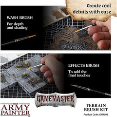 Army Painter Gamemaster: Terrain Brush Kit (Four Brushes)