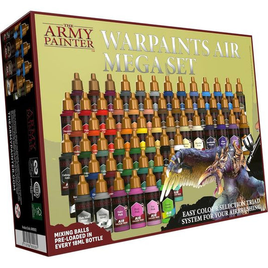 The Warpaints Air Mega Set is fantastic way to either start or enhance your collection of airbrush paints. It contains a wide selection of colours; from crisp base colours to shimmering metallics - even adding a vibrant fluo into the mix. All Warpaints Air are pre-mixed and airbrush-ready right out of the bottle and made from ultra-filtered vibrant pigment.