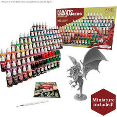 Almost half of the Warpaints Fanatic range in one set! This set contains an extensive collection of 102 x 18ml bottles of Warpaints Fanatic, along with a highly-detailed dragon miniature by Archon Studio FOR FREE! Featuring unparalleled coverage, intense pigmentation, and smooth application while being incredibly easy to use, Warpaints Fanatic is perfect for painters of all skill levels. Contents: 102x 18 ml Warpaints Fanatic, 1 FREE Brush Painting Guide, 1 FREE Miniature by Archon Studio. The Army Painter