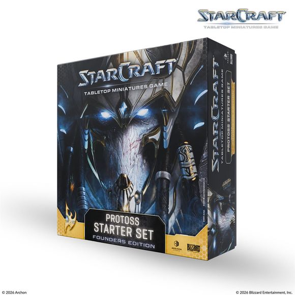 En taro Tassadar, Hierarch! This set provides you with everything you need to build your first army of fearless Protoss warriors. With Artanis leading the charge, victory is assured! Warp in your forces on the enemy's flank, or break through the frontline with overwhelming power. For Aiur!
Miniatures
- 6x Zealot Miniatures
- 4x Adept Miniatures
- 2x Sentry Miniatures
- 1x Artanis Miniature
- 1x Pylon Miniature
Bases
- 11x 40mm
- 2x 50mm
- 3x 80mm
Cards