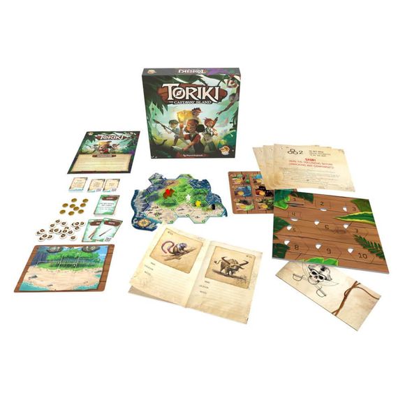 Toriki: The Castaway Island is a cooperative family game of adventure, exploration, and survival. Using Scan Play technology to mix digital elements with a traditional board game it offers an immersive, interative experience enriched with beautifully illustrated components. Search the island for resources, craft new tools, discover species unknown to science and name them! But most of all, secure your survival and find a way to return home