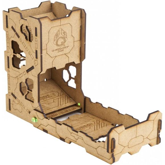 It's a dice tower, ir does exactly what you think it does. Dump your dice in the top, watch them tumble down. Fun for the whole family.