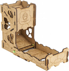 It's a dice tower, ir does exactly what you think it does. Dump your dice in the top, watch them tumble down. Fun for the whole family.