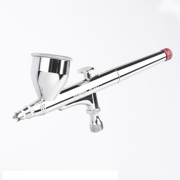 Madworks is proud to introduce a high quality gravity-feed dual-action airbrush suitable for all hobbyists! The 0.3 needle included is a workhorse for hobby painting. This airbrush is compatible with lacquer and acrylic based paints. Airbrush has a 9ml paint cup,  PTFE seals for potent chemical resistance, and is finished in chrome. Air compressor required for operation and sold separately.