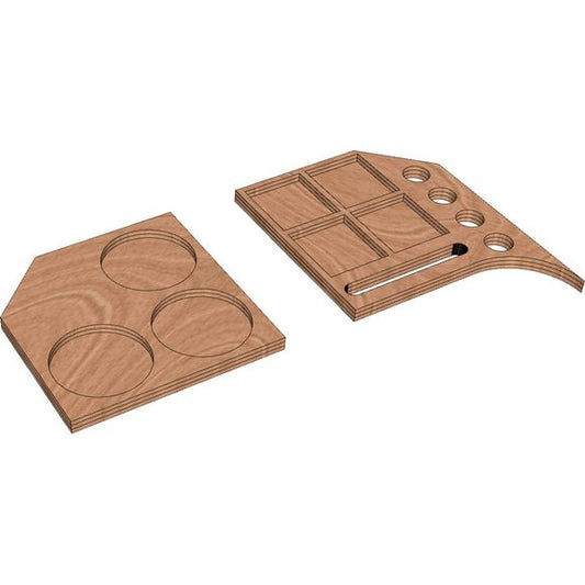 This product is a miscellaneous goods tray used with the Arttystation Opera product. You can hold cell phone. Approximate size: Width: 150mm (5.91"), Height: 200mm (7.88"), Depth: 9mm (0.36").

Made of high-density MDF, more durable than general MDF.   All MDF material being used for Arttystation is coated on both sides with clear, or white for convenient cleaning on general stains with water or special cleaners for the stain.  But due to characteristics of the material, it may deform if it is exposed to